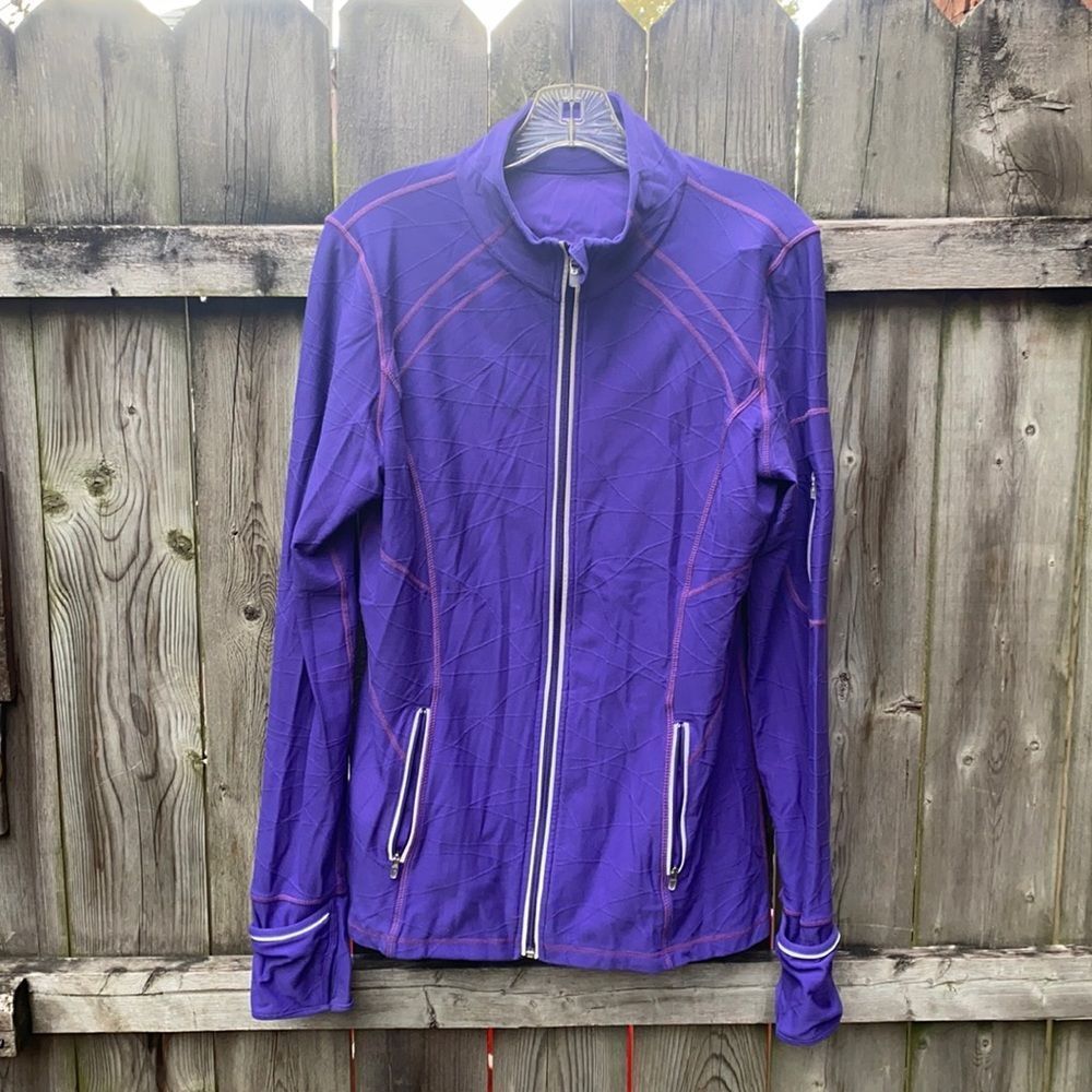 Kirkland purple zip up top sz. L